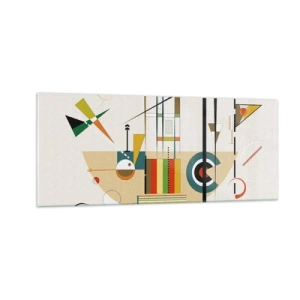 Tablou pe sticlă - Și lumea râde - 100x40 cm
