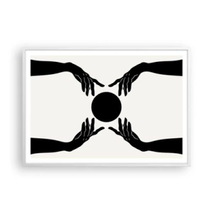 Poster în ramă albă - Semnul secret - 100x70 cm