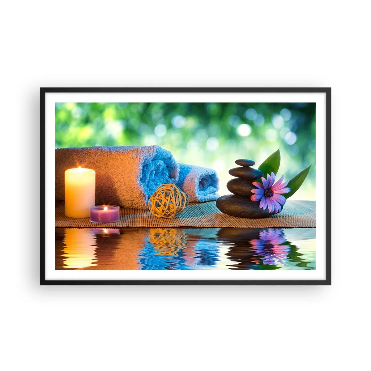 Poster în ramă neagră - Timp pentru corp - 91x61 cm