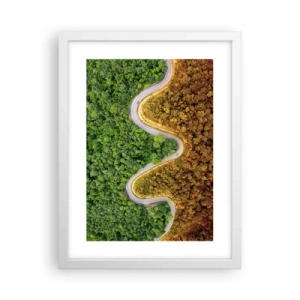 Poster în ramă albă - Frontiere și defilee - 30x40 cm