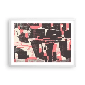 Poster în ramă albă - Toată această agitație - 70x50 cm