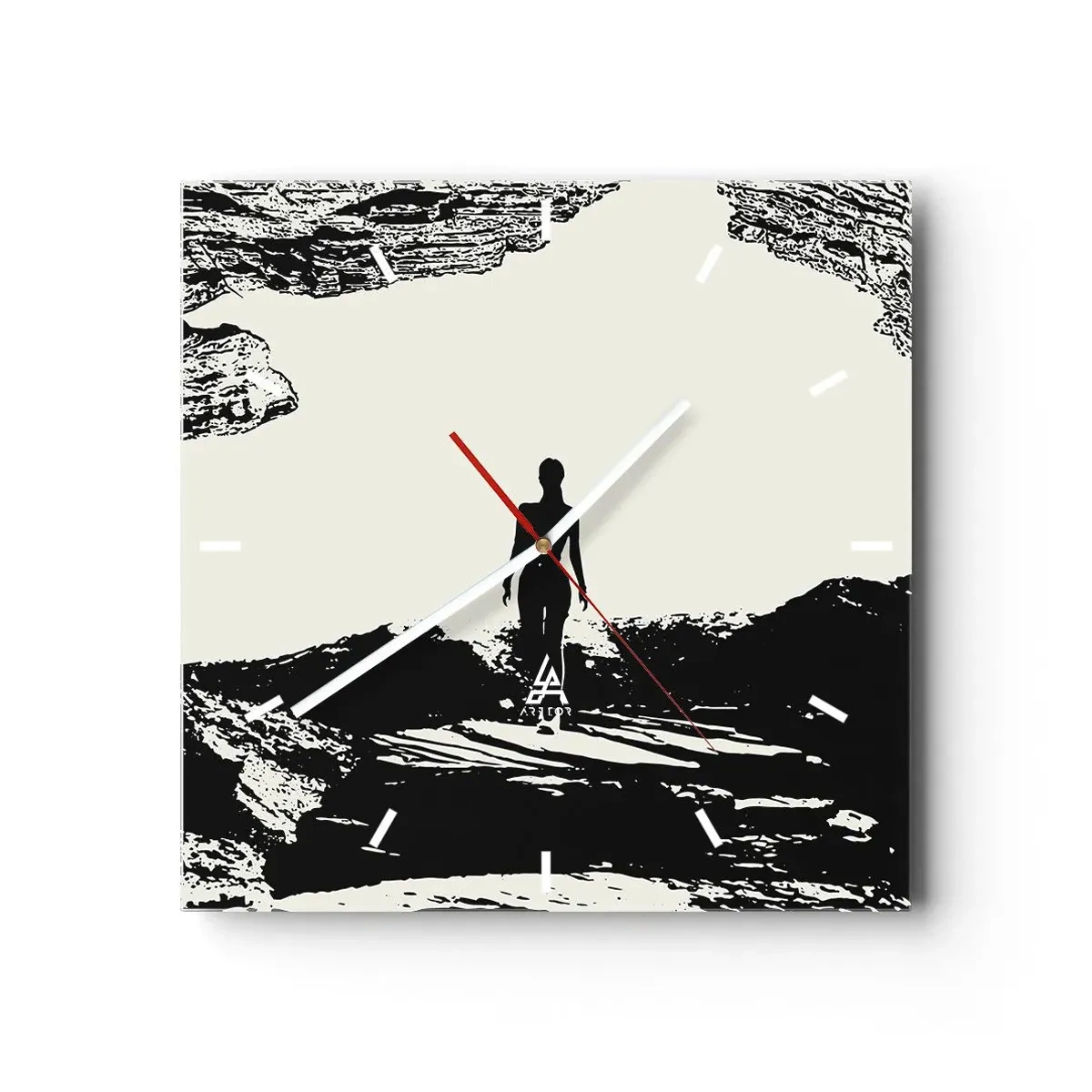 Ceas de perete - Ceas pe sticlă - O nouă înfățișare - 40x40 cm