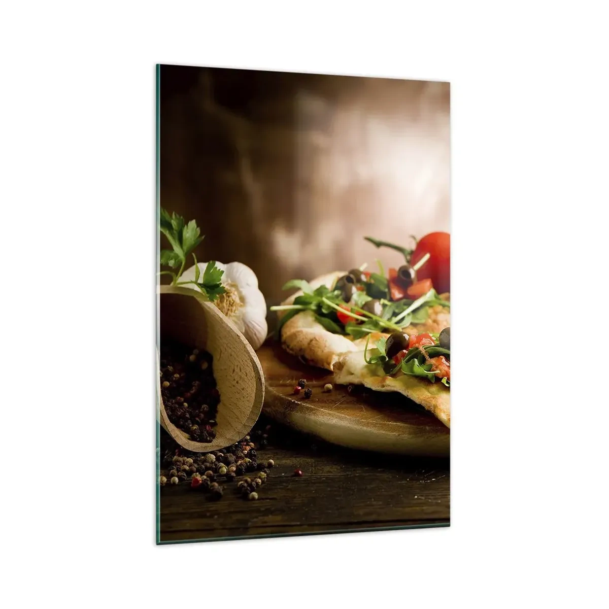 Tablou pe sticlă - Direct din cuptor și din grădină - 80x120 cm