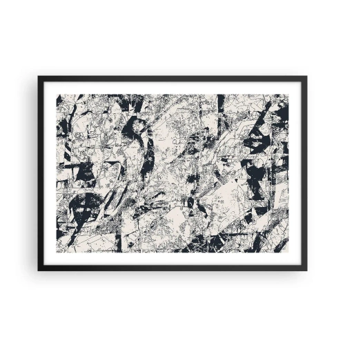 Poster în ramă neagră - Întrepătrunderea contrariilor - 70x50 cm