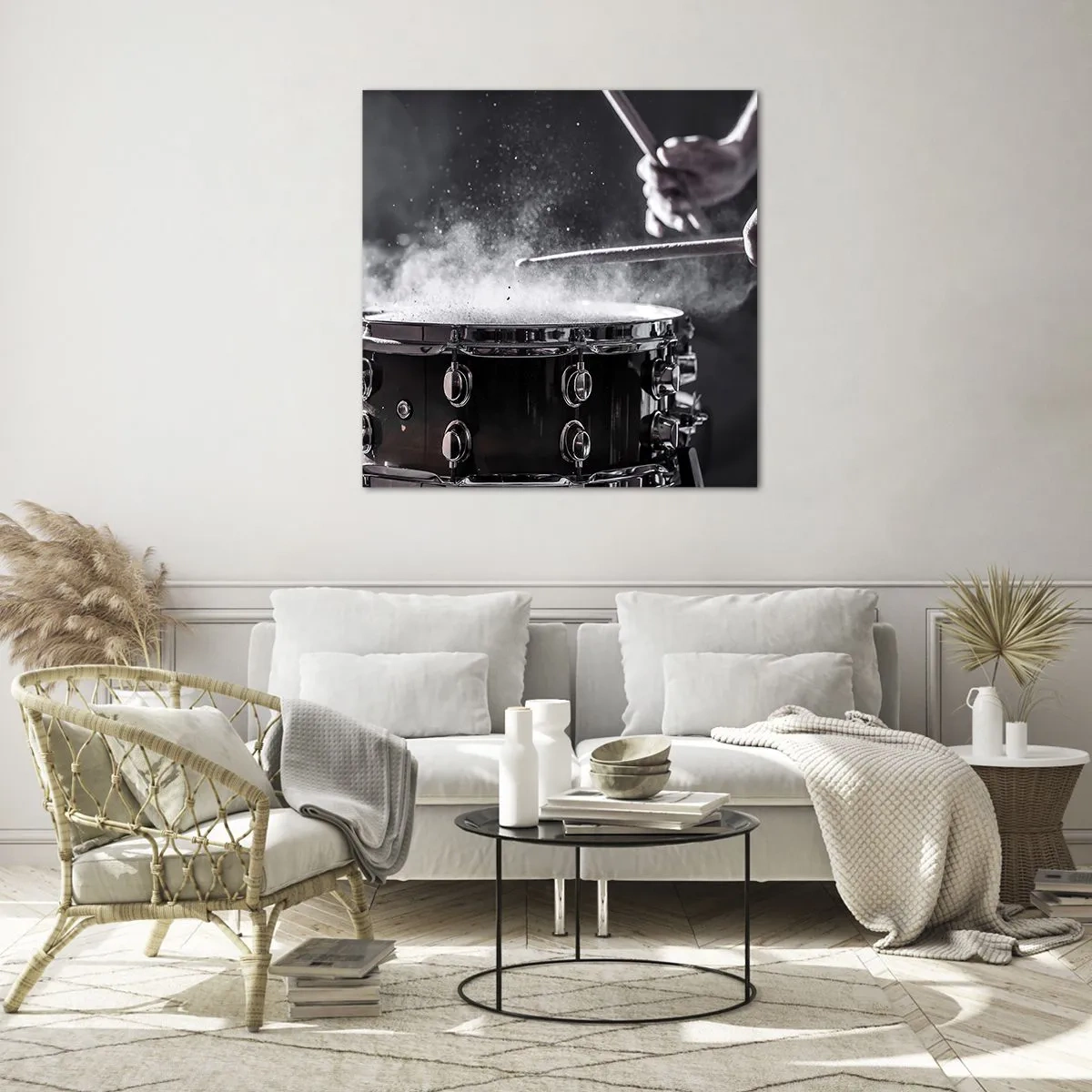 Tablou pe sticlă - Pulsul muzicii - 40x40 cm