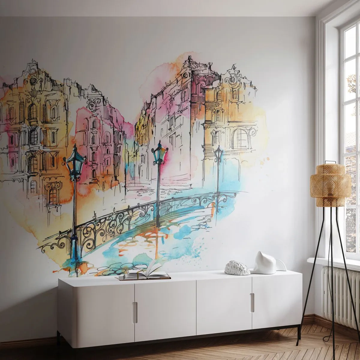 Tapet Standard Eco - Inima orașului - Oraș, Arhitectură, Pod - 200x140 cm
