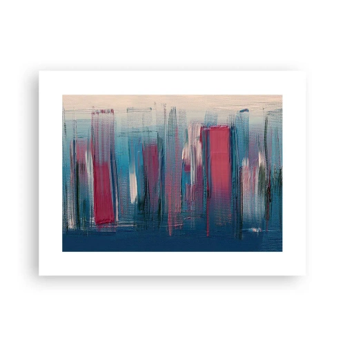 Poster - Compoziție verticală în albastru și roșu - 40x30 cm