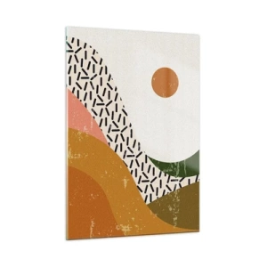 Tablou pe sticlă - Abstracție solară - 50x70 cm