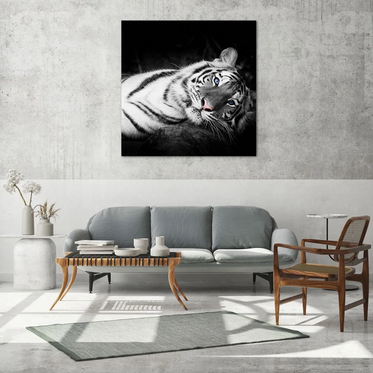 Tablou pe sticlă - Sălbăticie și pace - 40x40 cm