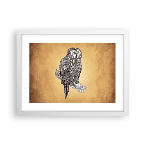 Poster în ramă albă - Ornamente complicate de înțelepciune - 40x30 cm