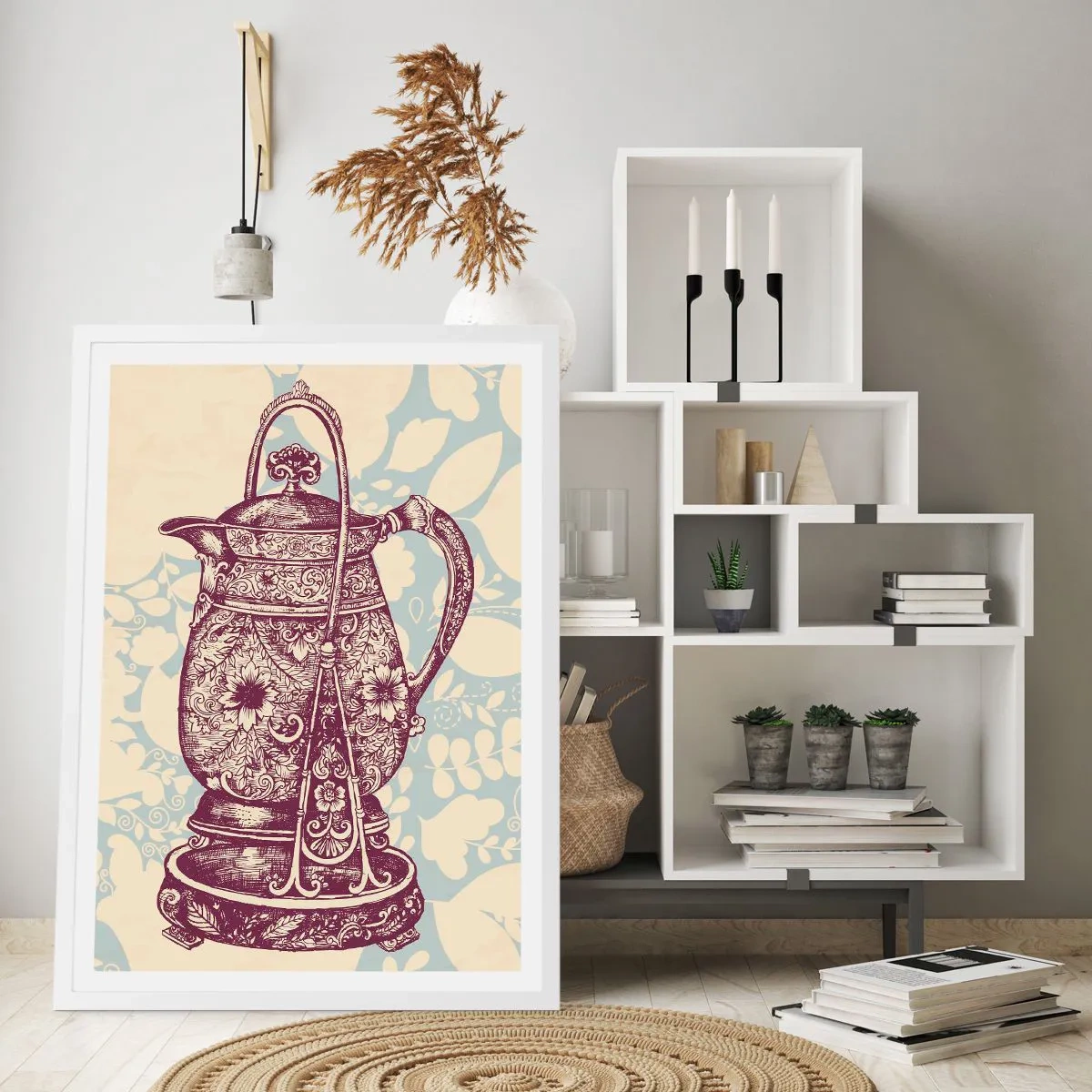 Poster în ramă albă - Frumusețea vieții de zi cu zi - 40x50 cm