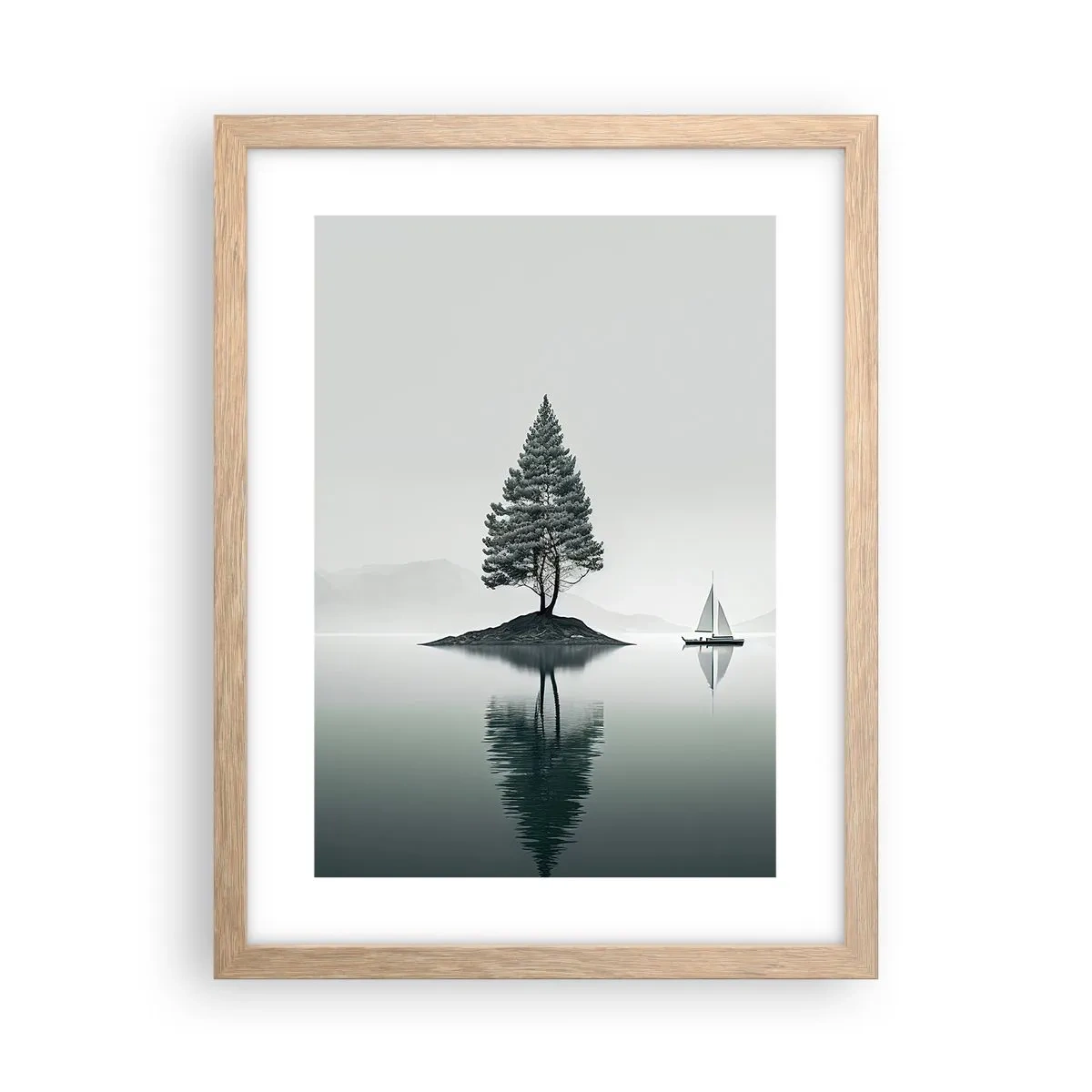 Poster în ramă de stejar deschis - Visând cu ochii deschiși - 30x40 cm