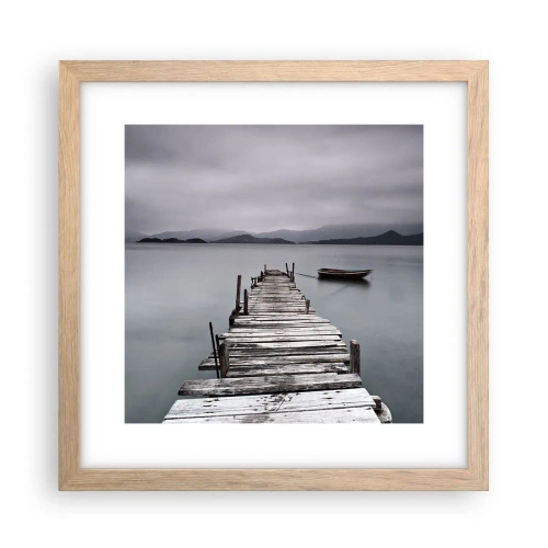 Poster în ramă de stejar deschis - Poți pleca mâine - 30x30 cm