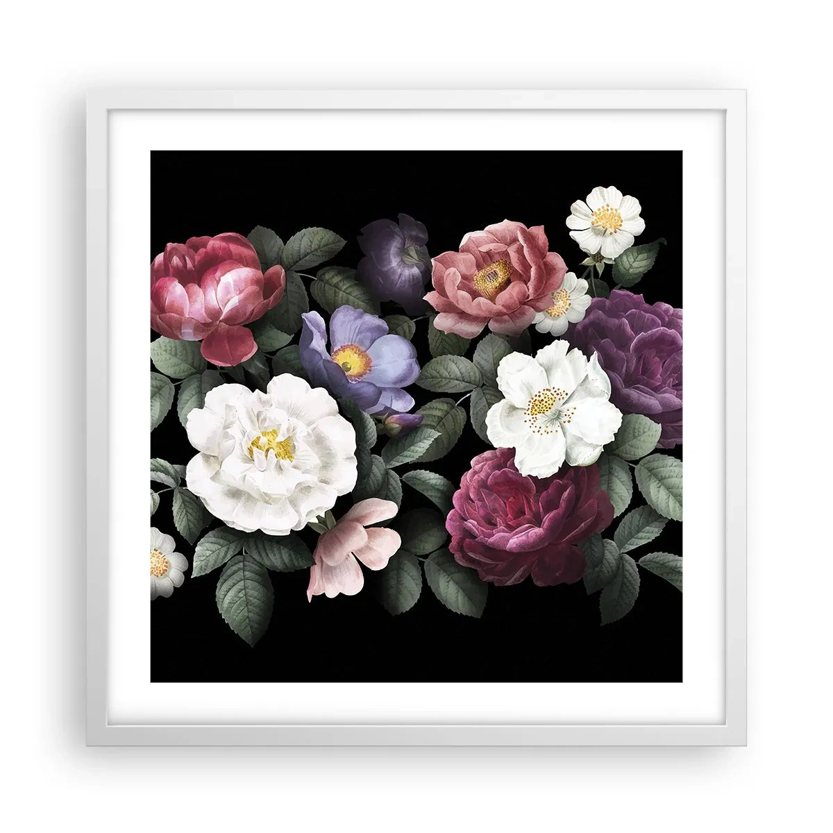 Poster în ramă albă - Dintr-o grădină engleză - 50x50 cm