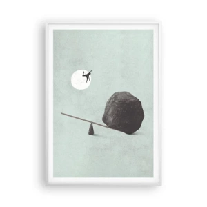 Poster în ramă albă - Visul îndeplinit - 70x100 cm