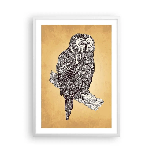 Poster în ramă albă - Ornamente complicate de înțelepciune - 50x70 cm