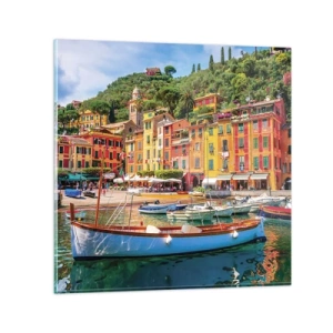 Tablou pe sticlă - O dimineață italiană - 30x30 cm