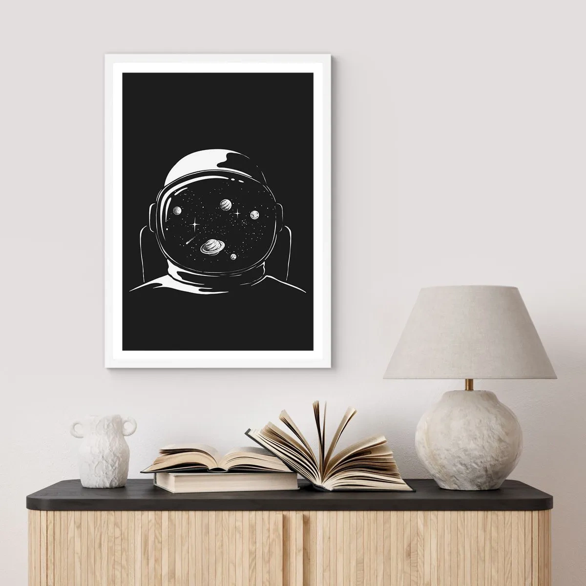 Poster în ramă albă - Mișto priveliște - 70x100 cm