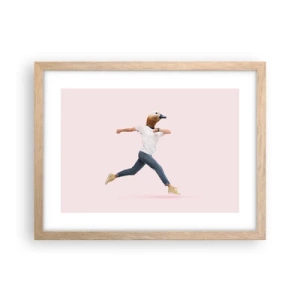 Poster în ramă de stejar deschis - Un strop de absurditate - 40x30 cm