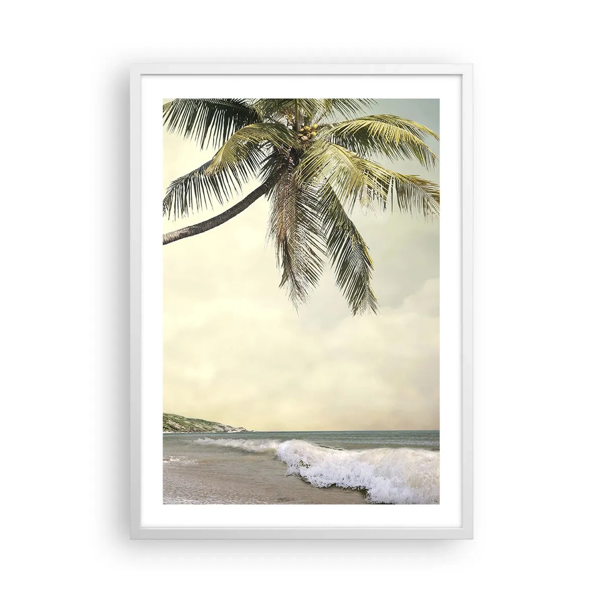 Poster în ramă albă - Vis tropical - 50x70 cm