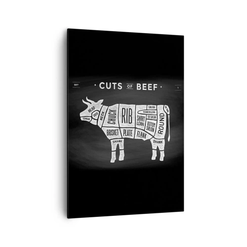 Tablou pe pânză - Abecedar de măcelar - 70x100 cm
