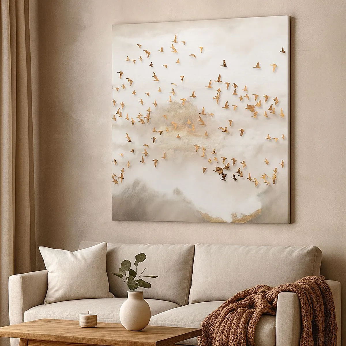 Tablou pe pânză - A sosit timpul... - 30x30 cm