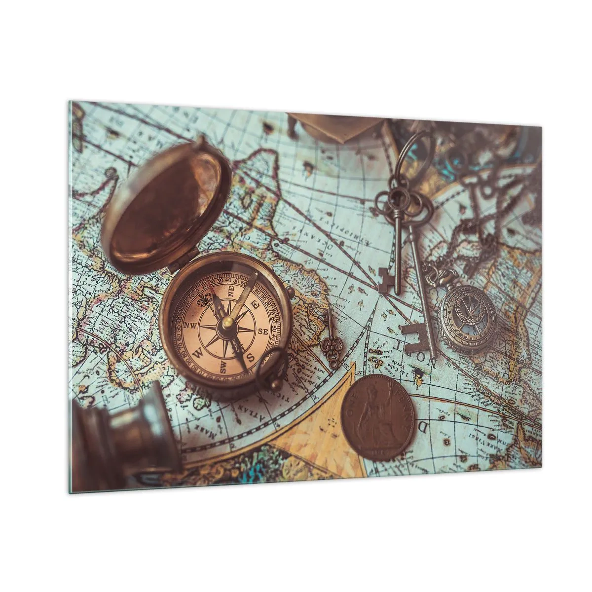 Tablou pe sticlă - Pentru aventurierul din tine - 100x70 cm