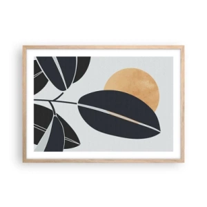 Poster în ramă de stejar deschis - Ziua unei veri fierbinți - 70x50 cm