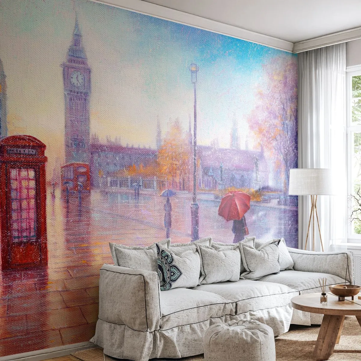 Tapet Premium Canvas - O zi de toamnă londoneză - Oraș, Londra, Arhitectură - 250x175 cm