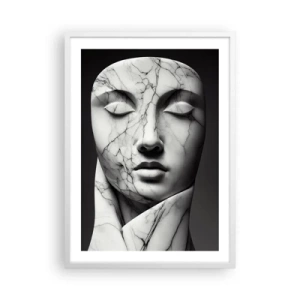 Poster în ramă albă - Forme de marmură - 50x70 cm