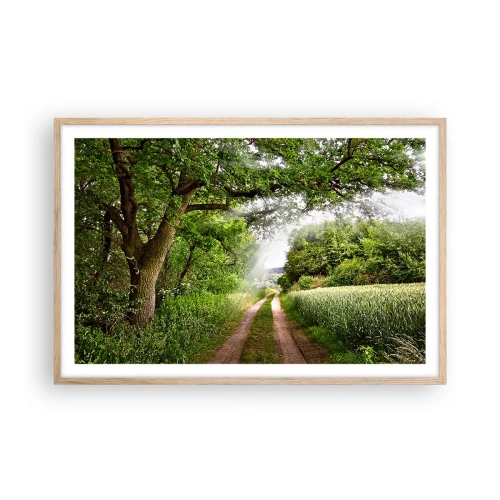 Poster în ramă de stejar deschis - Et in Arcadia ego - 91x61 cm