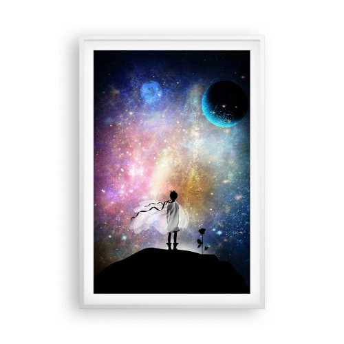Poster în ramă albă - Micul Prinț - 61x91 cm
