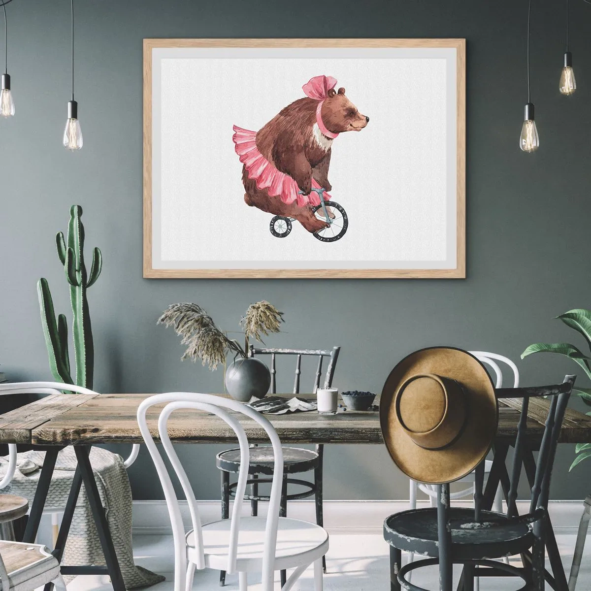 Poster în ramă de stejar deschis - Ce circ! - 100x70 cm