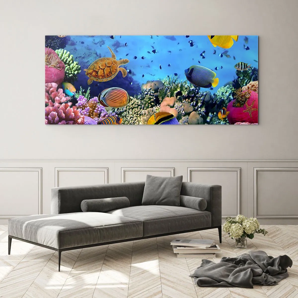 Tablou pe sticlă - Și ce știm noi despre viață... - 90x30 cm