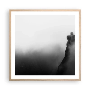 Poster în ramă de stejar deschis - La capătul lumii - 60x60 cm