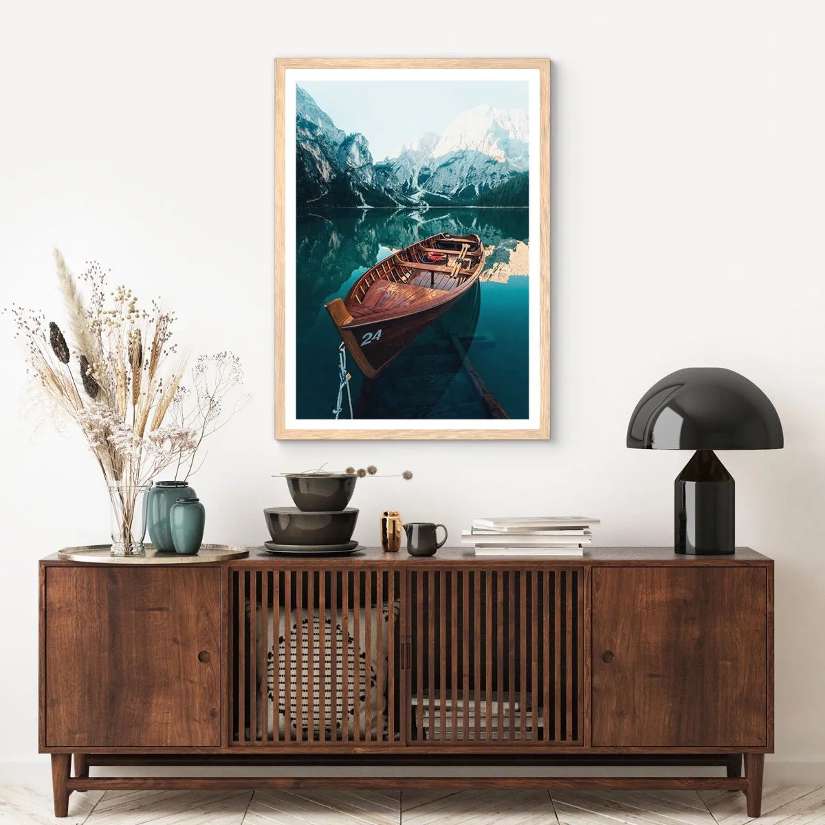 Poster în ramă de stejar deschis - Ca și cum ar fi pictat pe sticlă - 70x100 cm