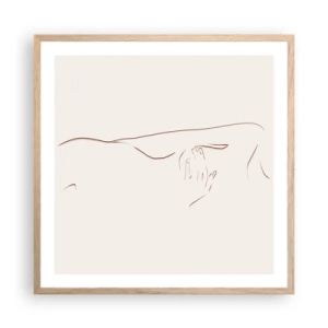 Poster în ramă de stejar deschis - Forma dorinței - 60x60 cm