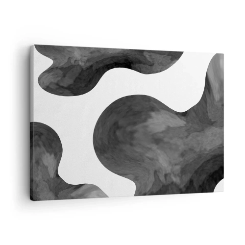 Tablou pe pânză Canvas - Model abstract în nuanțe de gri și alb - 70x50cm - Calea Lactee - Decorațiune modernă pentru perete pentru living și dormitor ARTTOR
