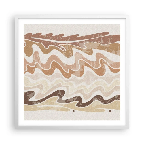 Poster în ramă albă - Energie bună - emoții bune - 60x60 cm