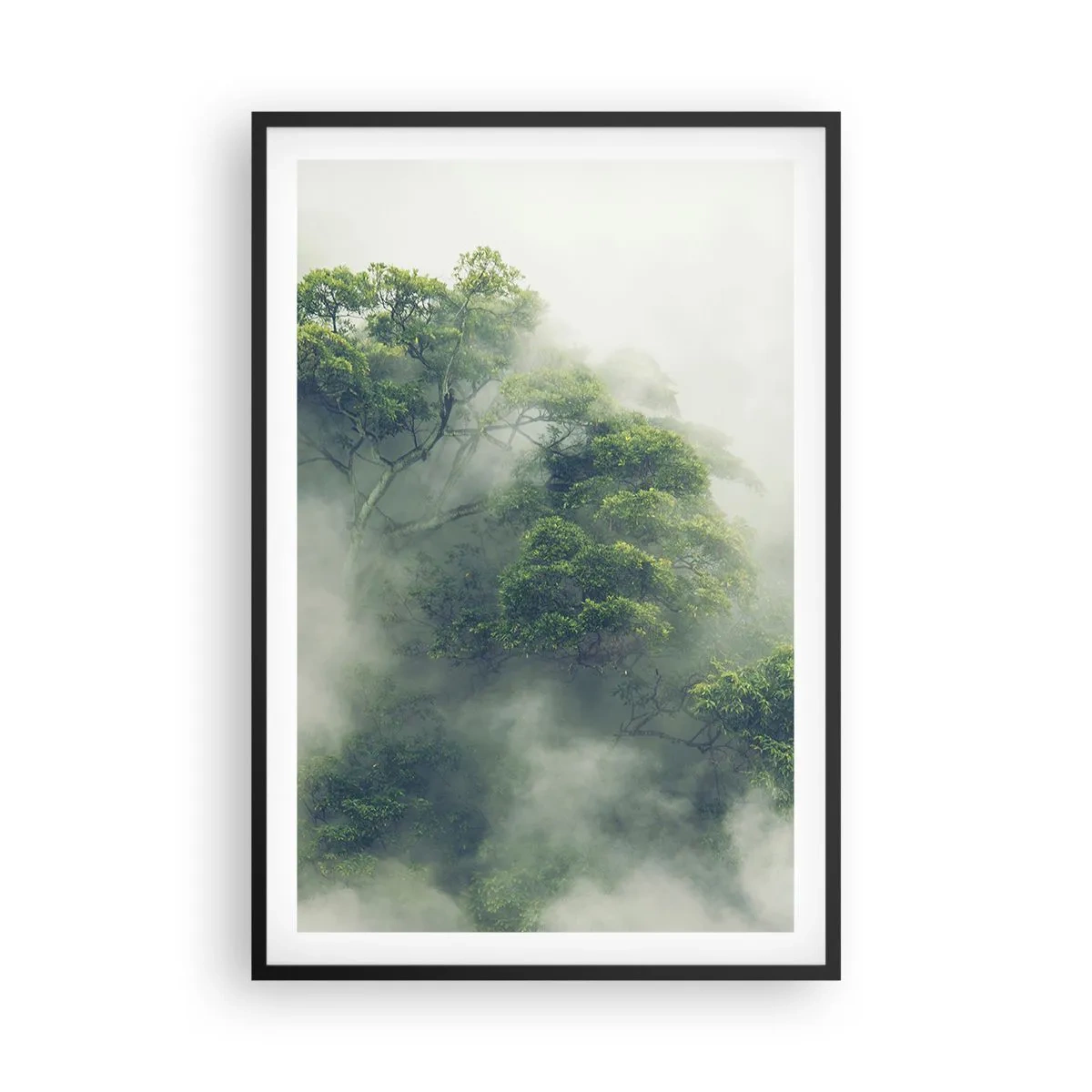 Poster în ramă neagră - Înfășurate în ceață - 61x91 cm