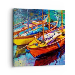 Tablou pe pânză - Pe o apă plină de culoare - 30x30 cm