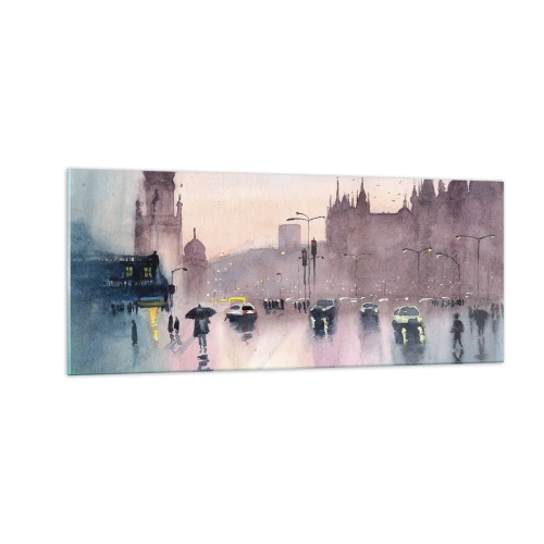 Tablou pe sticlă - Într-o ceață ploioasă - 100x40 cm