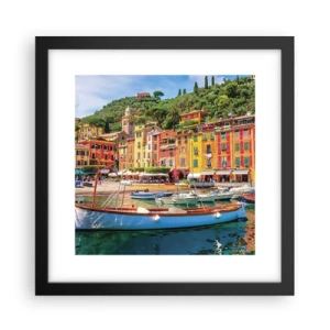 Poster în ramă neagră - O dimineață italiană - 30x30 cm