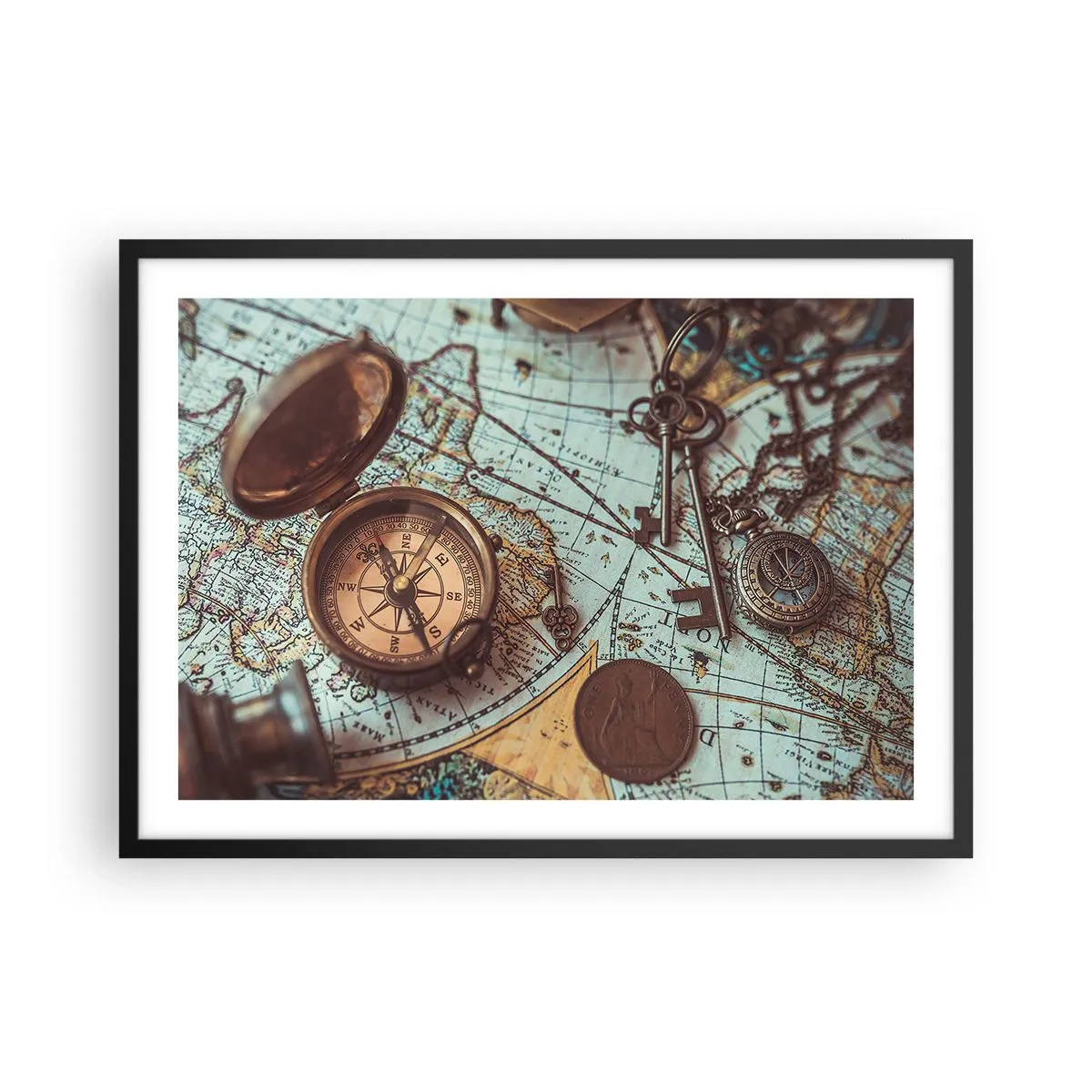 Poster în ramă neagră - Pentru aventurierul din tine - 70x50 cm