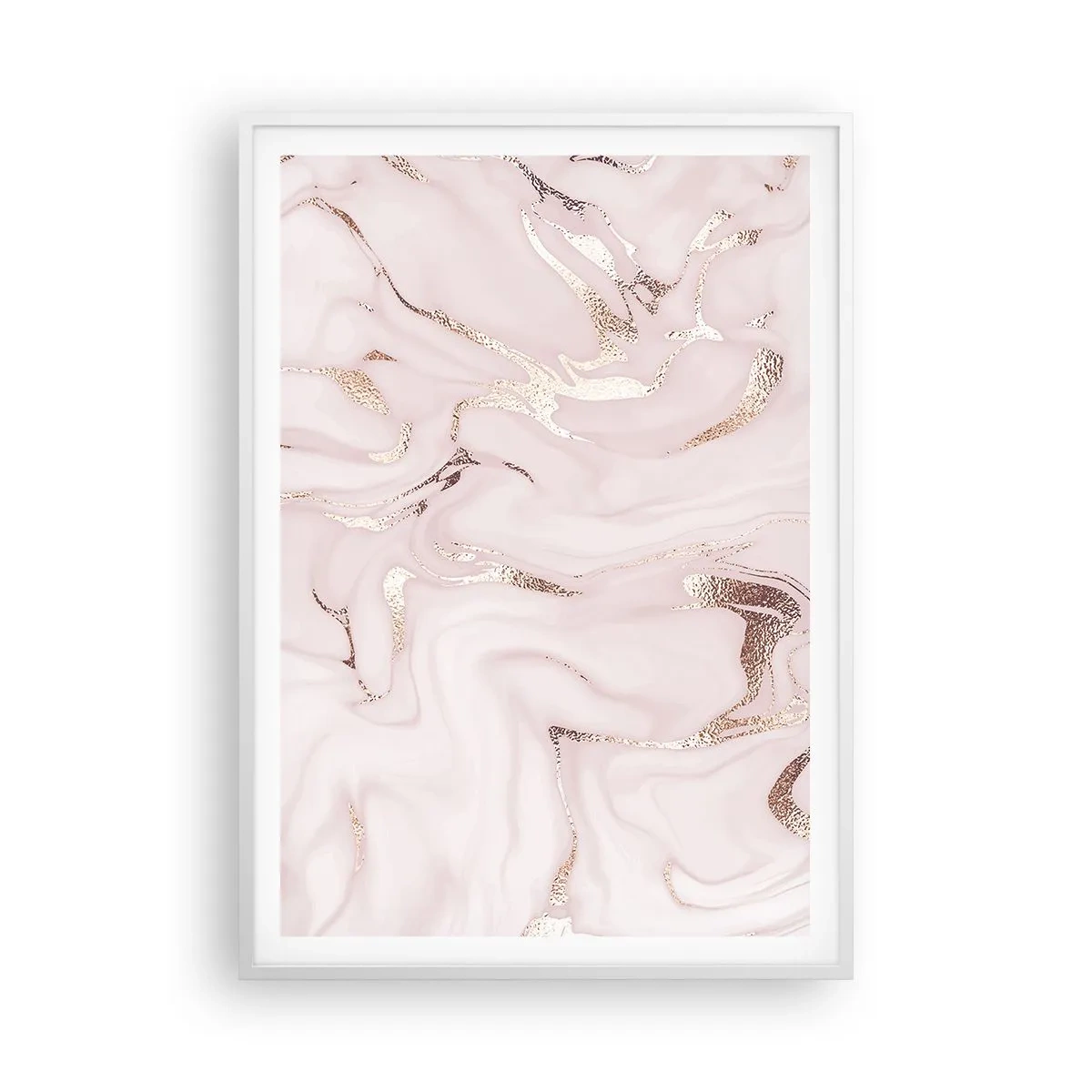 Poster în ramă albă - În nebunia roz - 70x100 cm