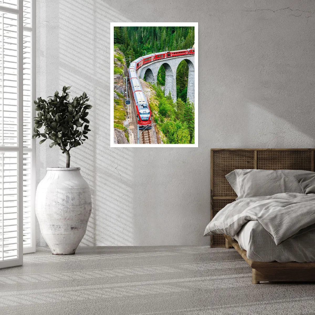 Poster - Cu trenul prin munți - 50x70 cm