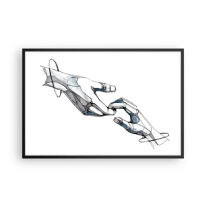 Poster în ramă neagră - Gest frumos - 91x61 cm