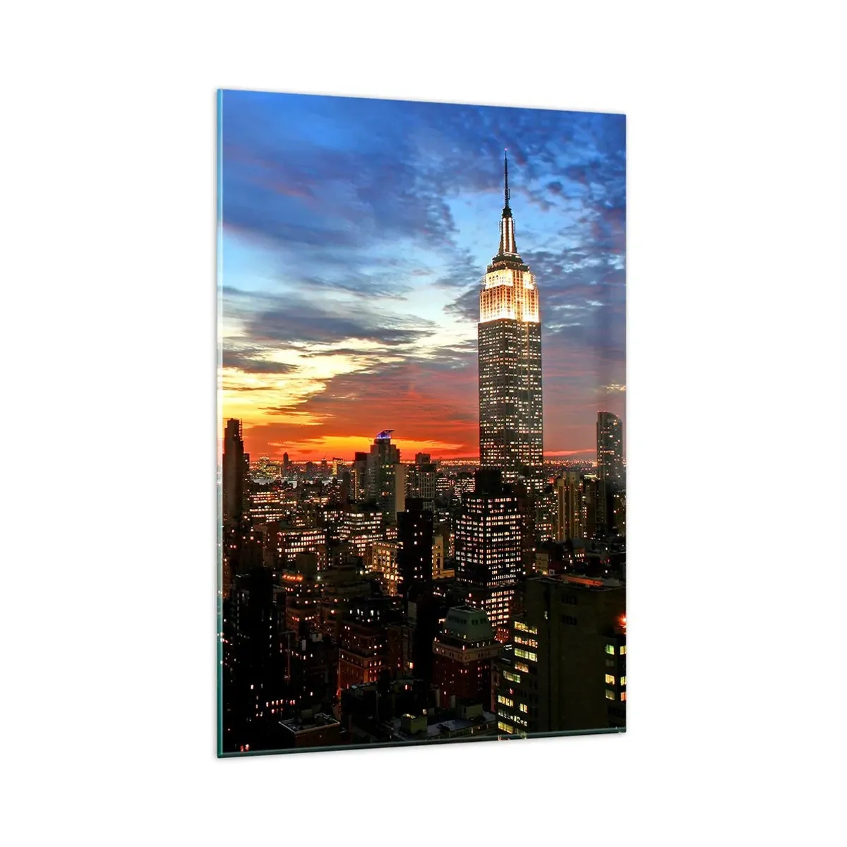 Tablou pe sticlă - O noapte americană luminoasă - 80x120 cm