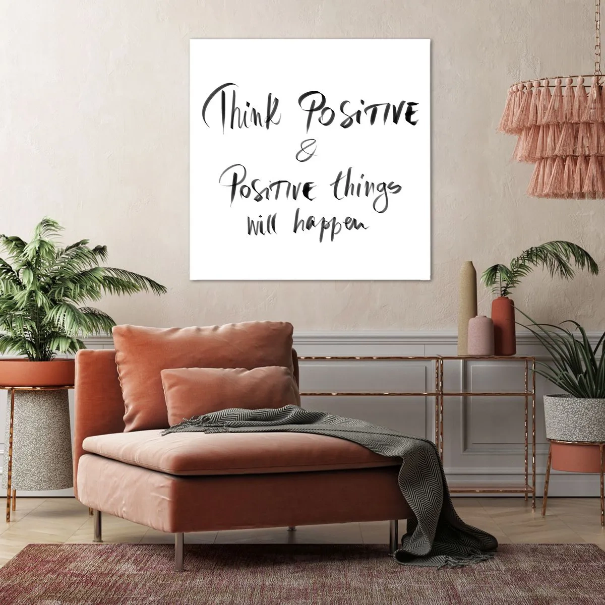 Tablou pe pânză - Cum să trăim bine? - 40x40 cm