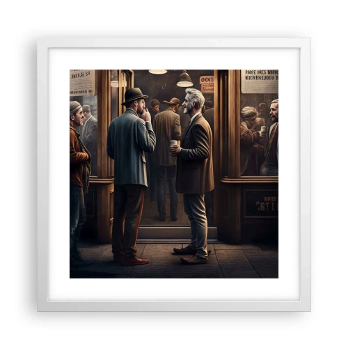 Poster în ramă albă - Cel mai bun moment al zilei - 40x40 cm